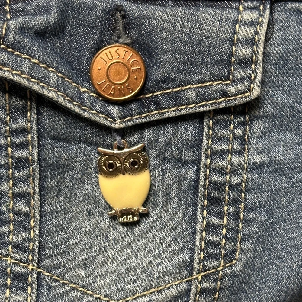 Harry Potter Fans! Harry Potter fabric on an Upcycled Justice Denim Jacket, 12